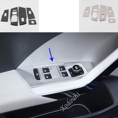 For Volkswagen VW T-cross Tcross 2018 2019 2020 2021 Sticker Stainless Door Window Glass Sill Lift Switch Button Trim Frame