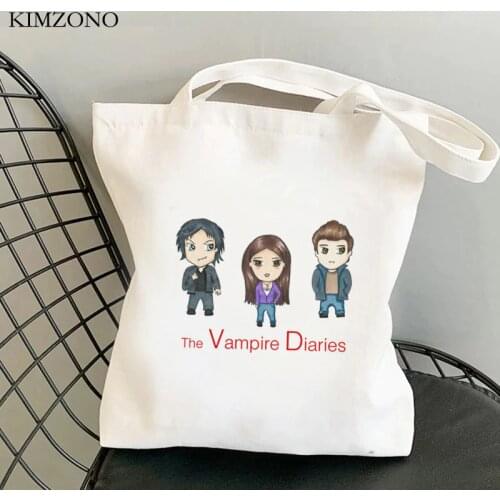 The Vampire Diaries shopping bag shopper jute bag shopping shopper bag string shoping bolsa compra reciclaje sacolas