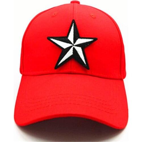Big Stars Embroidery Cotton Baseball Cap Hip-hop Cap Adjustable Snapback Hats for Men and Women 261