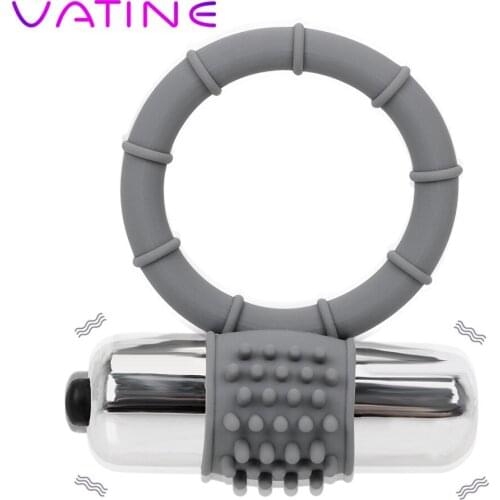 VATINE Penis Rings Delay Ejaculation Single Frequency Vibrator Vibration Cock Rings Clitoris Stimulator Sex Toys for Men