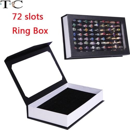 Rings Display Tray Rectangle Jewelry Display Tray Container 72 Slots Rings Storage Case Earrings Box Ring Box Display Storage