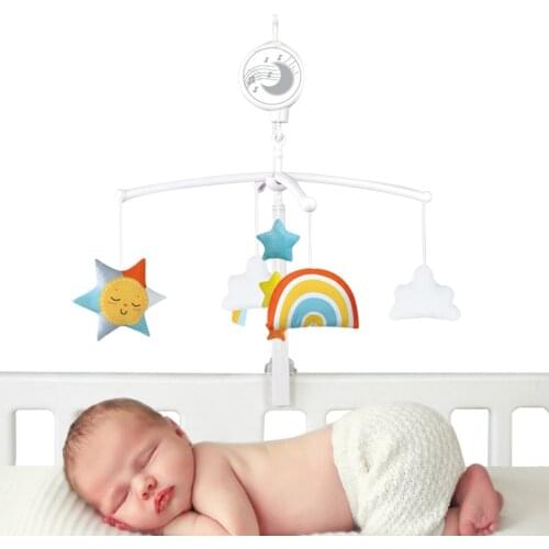 Baby Mobile Crib 0-12 Months 360 Degree Rotate Bracket Baby DIY Crib Mobile Bed Bell Hanging Toys Wind-up Music Box Rattle Toys