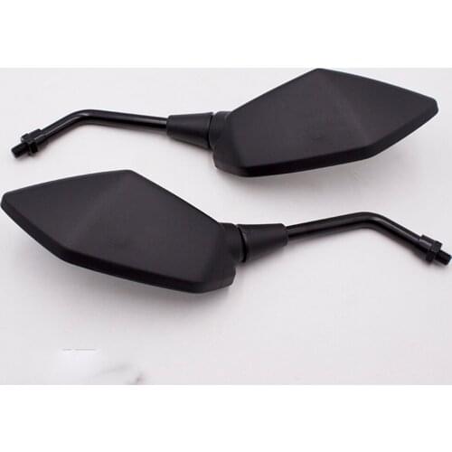 Motorcycle Black Rear View Mirror Universal 10mm Motorbike Side View Back Convex Mirror For Scooter