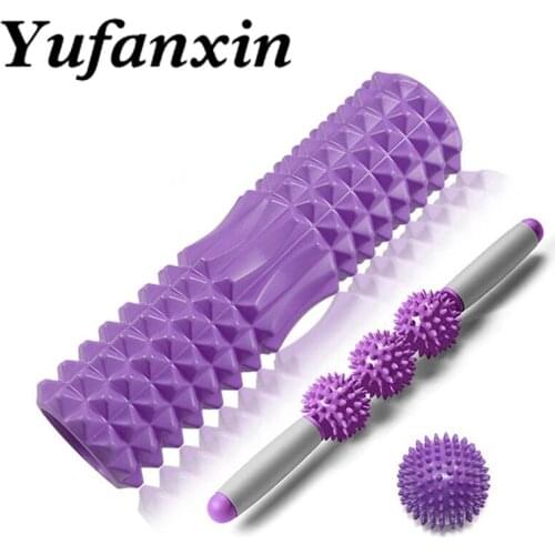 45*14 massage Yoga roller foam column Pilates roller gym fitness equipment muscle massage ball relaxing massage ball set