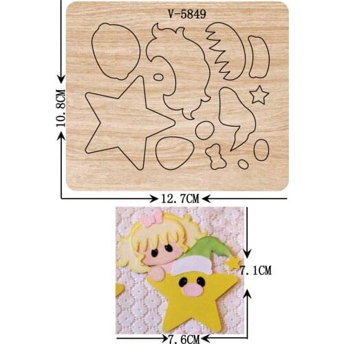 New star wooden dies cutting dies for scrapbooking Multiple sizes V-5849