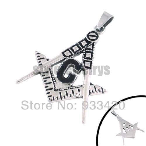 Wholesale Mens Women Freemasonry Masonic Pendant Stainless Steel Jewelry SWP0103 SWP0103B