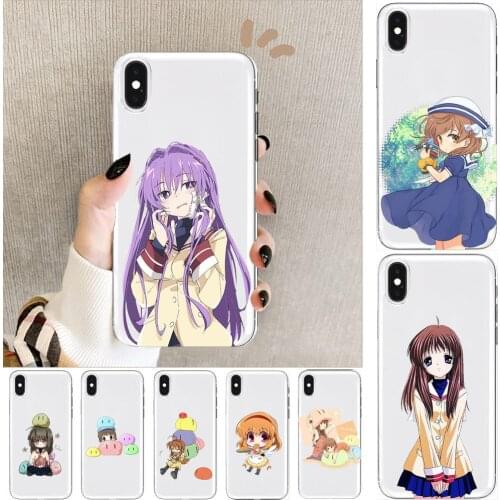 Japanese anime clannad Anime Transparent Phone cover hull For SamSung Galaxy S8 S9 S10e S20 S21 S30 Plus S20 fe 5G Lite Ultra