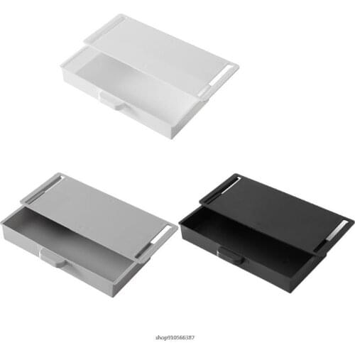 Rectangle Thin Under Desk Drawer Self Stick Table Hidden Drawer Pencil Tray Desk Storage Drawer Type Punch-free Makeup Box ly22