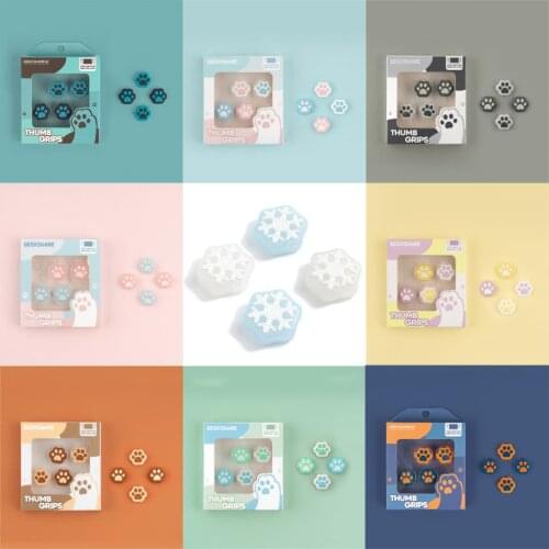 Shaped Cat Paw Thumb Grip Cap Joystick Silicone Protective Cover Controller Thumbstick Case For Nintendo Switch JoyCon NS Lite