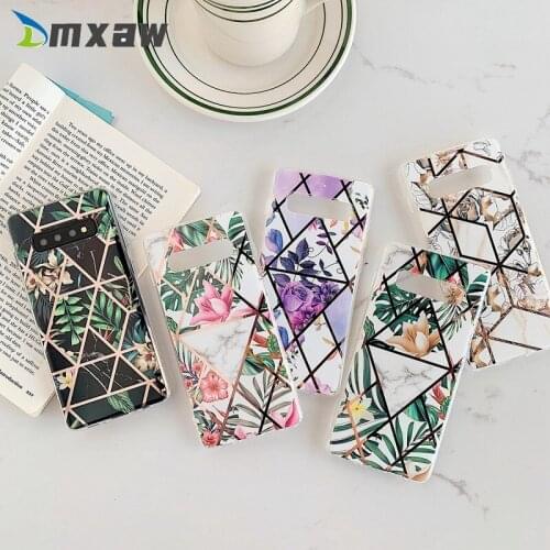 Plating Flower Silicone Phone Case For Samsung Galaxy Note 20 Ultra 10 9 S20 FE S20 Ultra S10 S9 S8 Plus Case TPU Back Cover