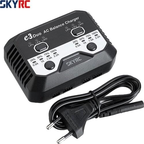 SKYRC E3 Duo AC 2.2 A 2x20W balance charger for 2-3S battery RC FPV Racing Drone RC quadcopter Multicopter Multirotor RC parts