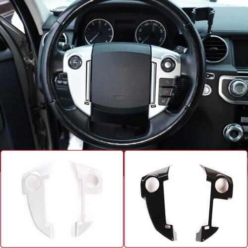 ABS Chrome Car Styling Steering Wheel Button Decoration Frame Trim For Land Rover Freelander 2 2013-2015 Interior Accessories