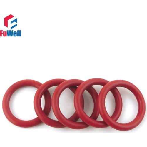 20pcs 2.4mm Thickness O Ring Seals Red Silicon 110/115/120/125/130/135/140/145/150mm OD O-ring Sealing Gaskets Washers