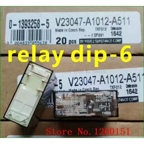 V23047-A1012-A511 Relay 6A 250VAC 6 Pins