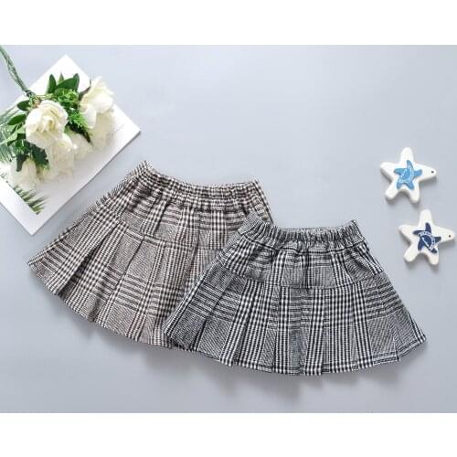 Autumn Girls Skirts 2020 Spring Childrens Clothing New Baby Girl Skirt Kids Pleated Plaid Cute Skirt Baby Girl Childrens Skirt