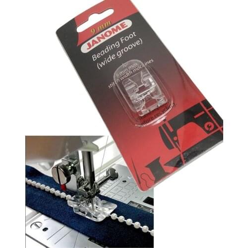 Beading Foot Wide Groove 202098007 For Janome 9mm MC8900, MC9900,Skyline S5,S7,S9