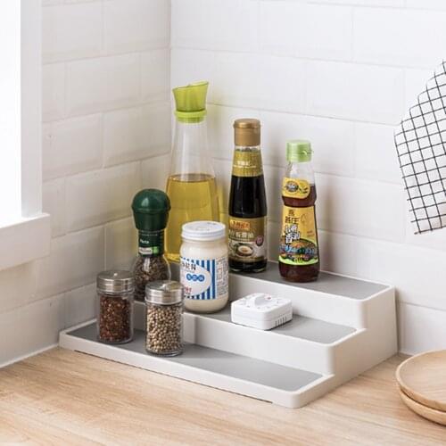 3 Layers Cabinet Organizer Storage Pantry Shelf Spice Jar Rack Shelf Organizer Bathroom Accessories Home Kitchen Shelves