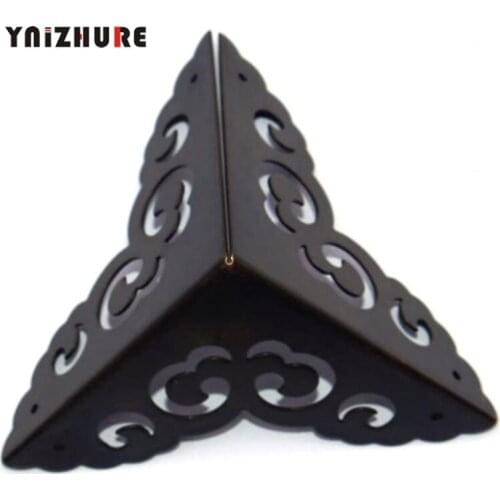 4pcs 65mm Antique Copper Wrap Angle Corner Furniture Wooden Box Cabinet CopperGusset Cornerr Triangle Angle Code