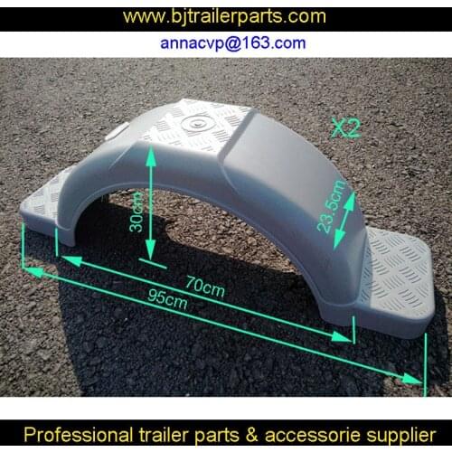 50PAIR Quality ABS grey trailer mudguards,fenders, by pair trailer parts,trailer accessories, trailer components 13" 14" inch