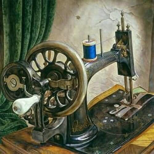 5d diy diamond painting sewing machine icon landscape full square sticker mosaic rhinestone diamond embroidery crafts