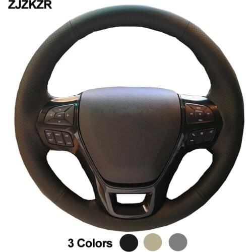 Car Auto Steering-Wheel Cover For Ford Explorer 2016 - 2019 Stuurhoes Braid on the Steering wheel Volant Funda Volante 2017 2018