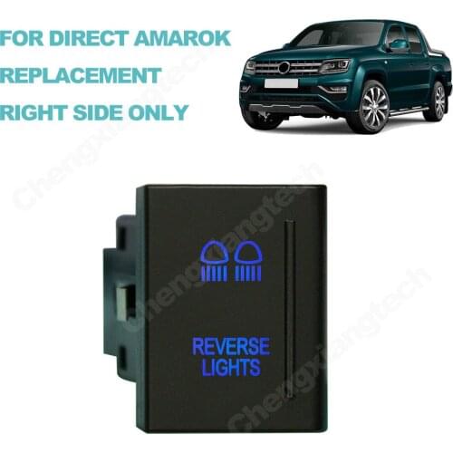 12V 3A Blue Led REVERSE LIGHTS Car Push Dash Button Switch On-off for VW Volkswagen Amarok Replacement Switch, Right Side