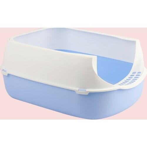 Free Shipping Large Full Semi-Enclosed Little Toilet Cat Box Splash Proof Thickened Removable Pets Supplies