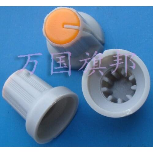 Free Delivery. Plastic potentiometer knob high 16 mm diameter 15 mm orange orange