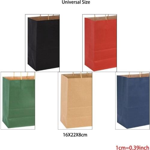 Paper Bags 50 Pcs Gift Bags, Party Bags, Shopping Bags, Kraft Bags, Retail Bags, Party Bags, Paper Bags with Handles