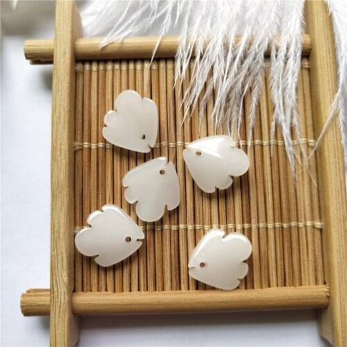 10pcs Peony Flower Petal Lampwork Beads Charms white Czech Glass Bead For Jewelry Making Bracelet Handmade DIY Accessories