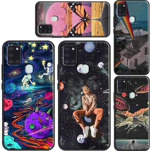 Art Aesthetic Trippy Psychedelic Cover For Samsung A12 A32 A42 A52 A72 A11 A31 A51 A71 A02 S A20 A30 A40 A50 A70 A20e A21S
