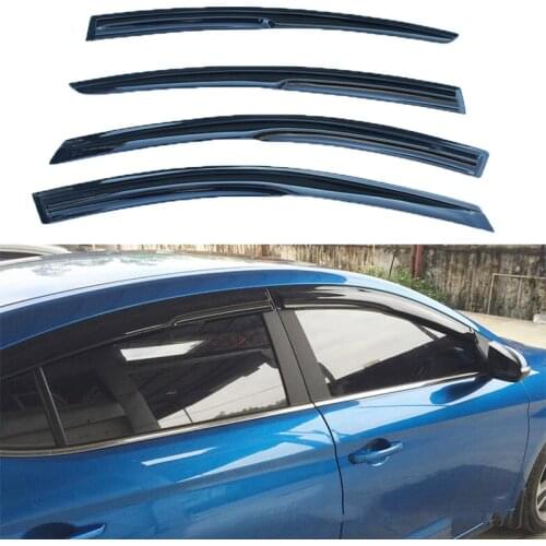 Side Window Deflector Acrylic Sun Rain Deflector Weather Shield for Hyundai Elantra 2016 2017 2018