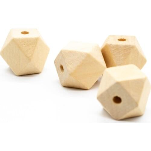 Wood Beads Natural Color Spacer 12~20MM Octagonal Loose Bead Jewelry for Making Wooden Necklace Bracelet DIY Accessories