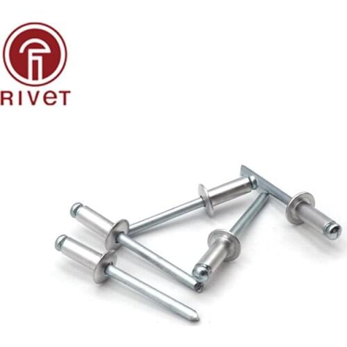 DIN EN ISO 15977 M4.8 200PCS Aluminum And Iron Round Head Multi-Size High-Quality Rivets Blind Rivets