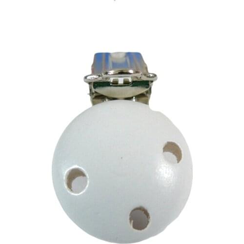 25PCS White Color Wood Stainless Steel Dummy Clips