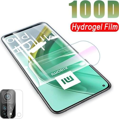 2in1 Full Cover HD Hydrogel Film For xiaomi mi 10t pro 5G 10T Lite 10 t Pro lite Camera Lens Protevtive Film Screen Protector