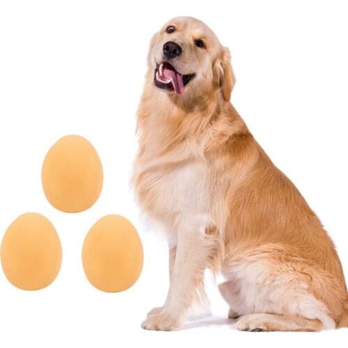 3PCS Little Toy Dog Sound Egg Shaped Pet Dog Toy Creative Scream Balls Clean Teeth Interactive Pets Molars Bite Resistance Funny