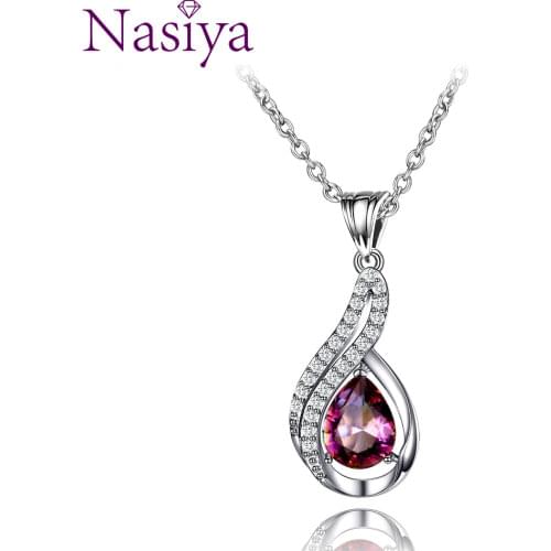 Rainbow GemStone Pendant 3.5ct Mystic Colorful Rainbow Fire Topaz 925 Sterling Silver Pendant Necklace For Women Fine Jewelry