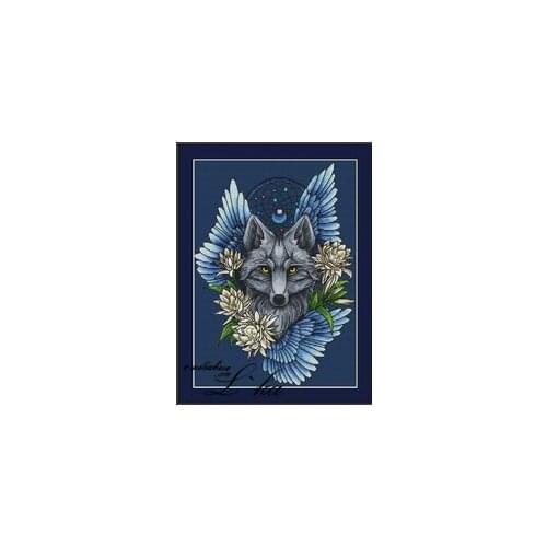 Dream Catcher-Wolf Counted Cross Stitch 11CT 14CT 18CT DIY Chinese Cross Stitch Kits Embroidery Needlework Sets