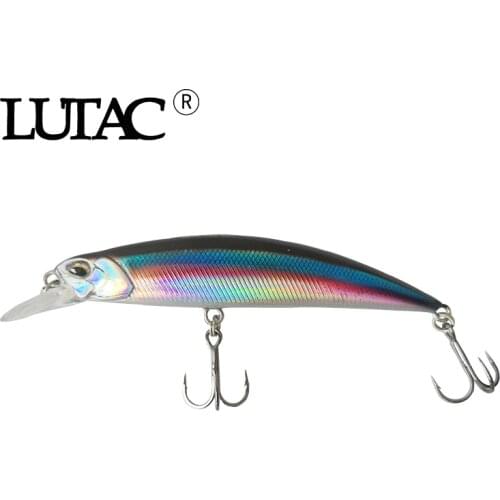 Lutac minnow 95mm topwater jerkbait fish wobbler quality hooks crankbait fishing shop