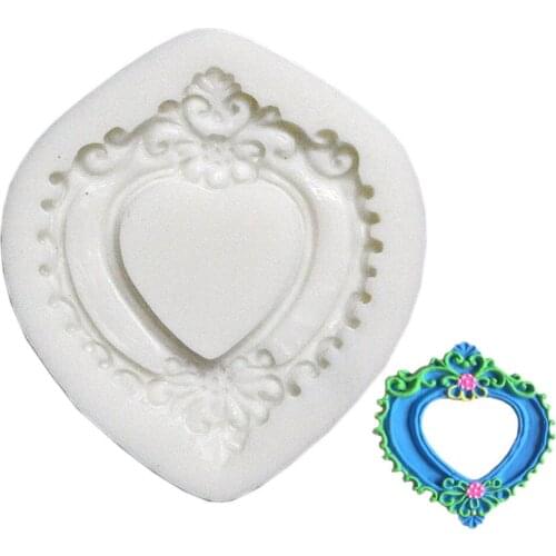 Love Photo Frame Lace Silicone Cake Mold Fondant Mold Cake Decorating Tools Sugar Craft Chocolate Mould Cake Mould