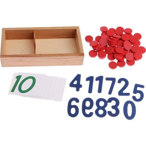 Montessori Math Number Counting Game Mathematics Educational Toys Intelligence Develop Early Learning Aids for Kids