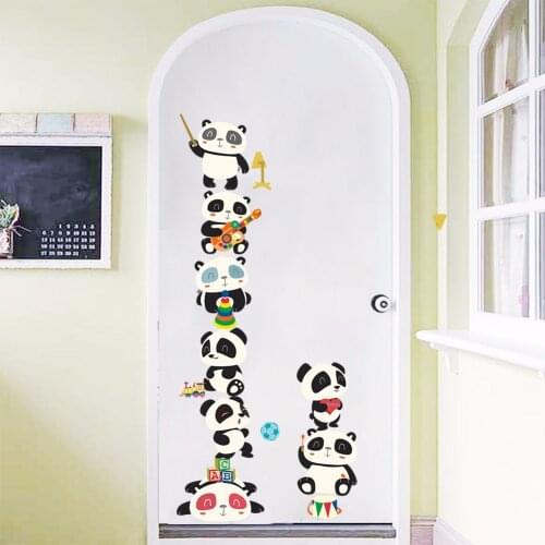 DIY Cute Panda Animal Switch Sticker Decal Strong Sticker PVC Sticker Mural Suitable for Childrens Room Decoration Removable