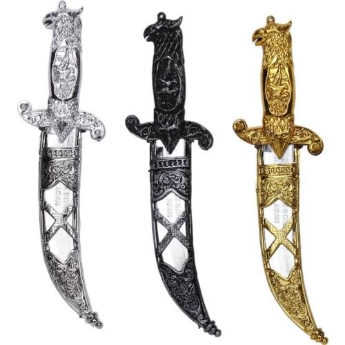 1Pc Newest Plastic Swords 7-B Party Supplies Halloween Toy Sword Small Weapons Phoenix Knife Toy Pirates Dagger for Kids 22*6 Cm