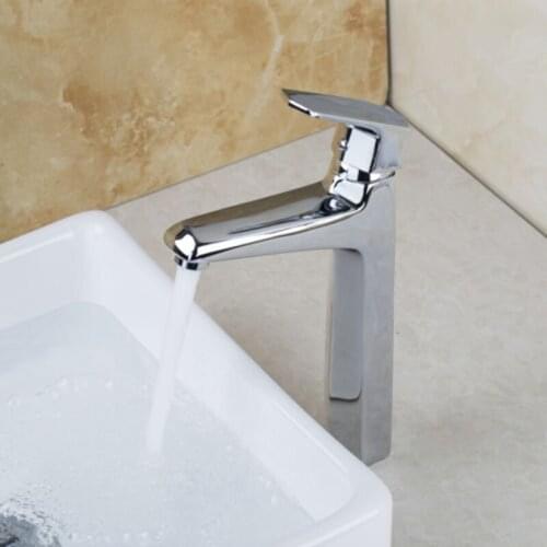 New Chrome Polished Kitchen Faucet Single Handle Single Hole Sink Bathroom Faucet torneira