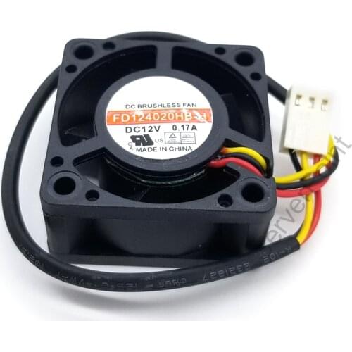 Brand new for Y.S.TECH FD124020HB-H DC 12V 0.17A 3-Wire 40x40x20mm Server Cooler Fan