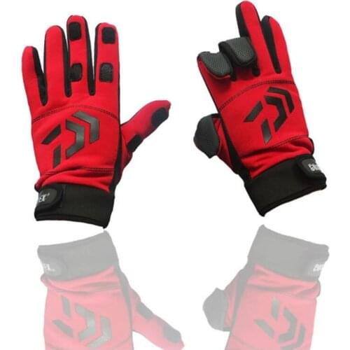 Men Cycling Fishing Gloves Non-slip Cotton Sport Warm Full Finger Outdoor Hiking Anti Slip Gloves Windproof Pesca Mittens