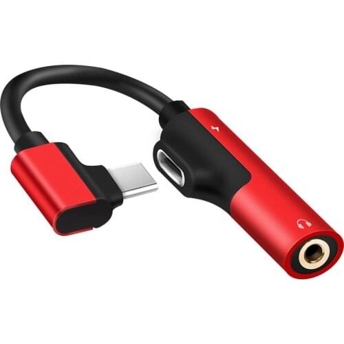 USB C To 3.5mm Jack AUX Audio Charging 2 In 1 Connector Earphone Changer Dual Plug For Huawei Xiaomi Mi Note 7 8 9 Type-C Cable