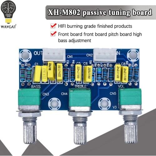 XH-M802 Amplifier Board High and Low Voltage Mixer Tone Board Volume Control Subwoofer PCB Adjustment Amplificador