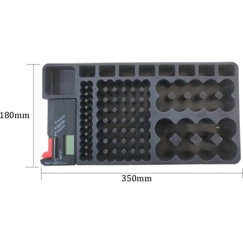 Removable Portable Cell Organizer Storage With Cell Tester Holder Case Box Cell Checker DIY Kit LCD Display BT-168D